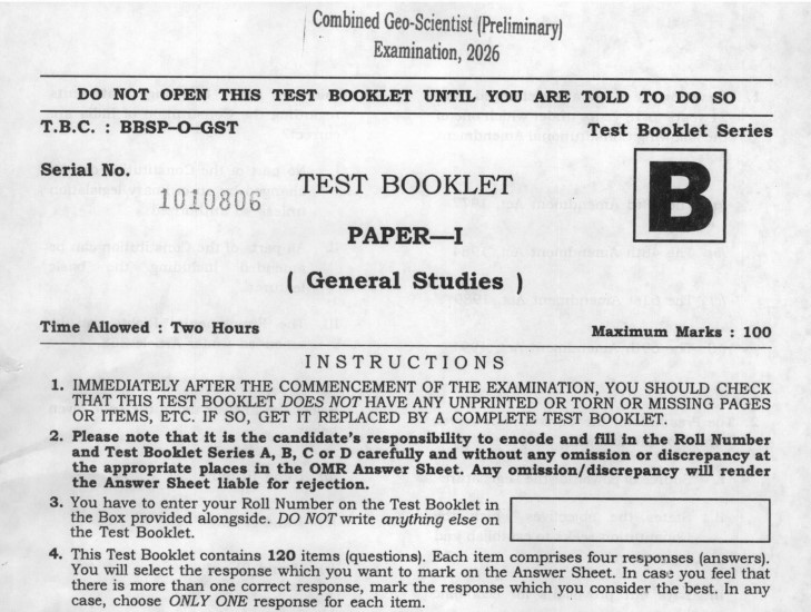 UPSC Geo-Scientist 2026 Paper 1 PDF Download: General Studies Question Paper with Exam Analysis