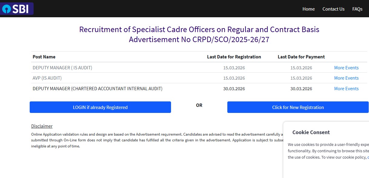 SBI SCO Recruitment 2026 Apply Online: 116 Deputy Manager & AVP Posts, Last Date Extended
