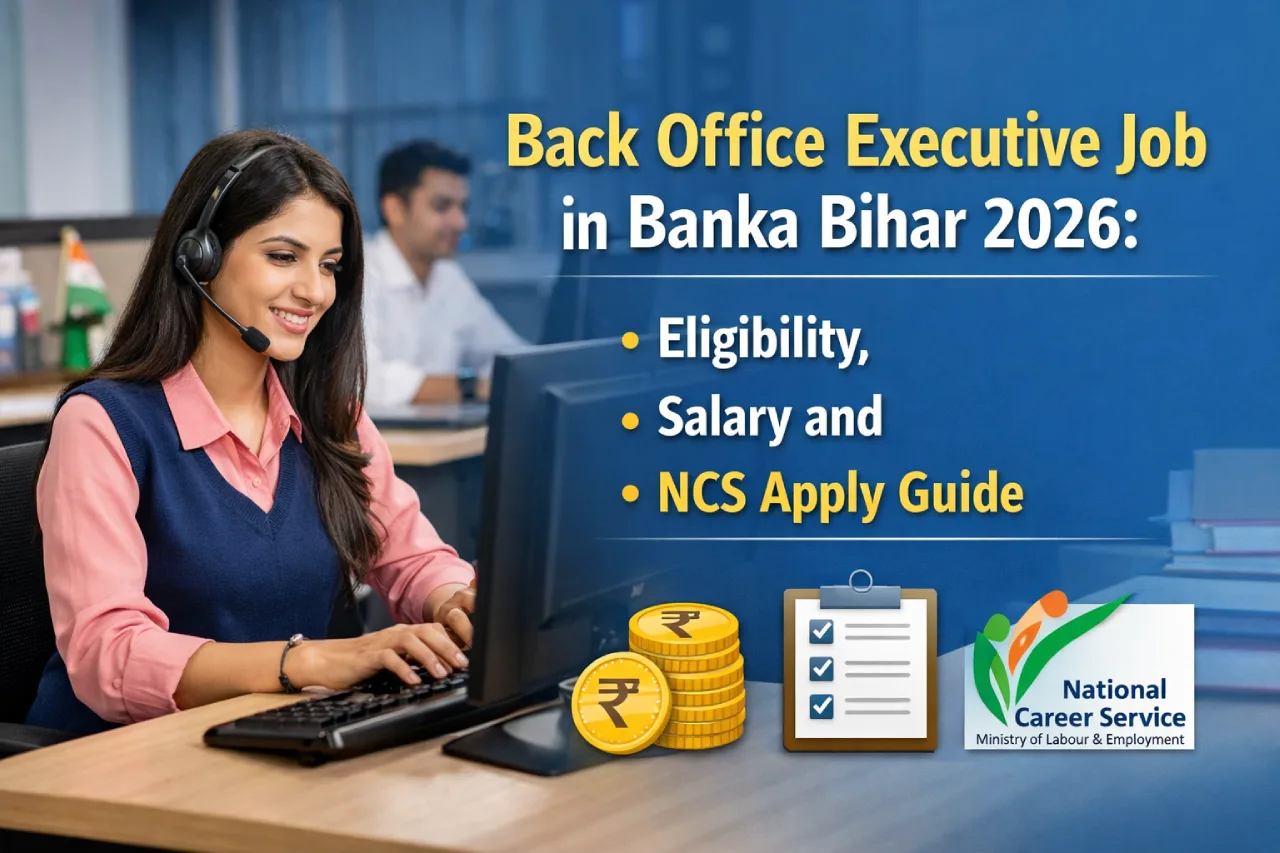 Back Office Executive Job in Banka Bihar 2026: Eligibility, Salary and NCS Apply Guide