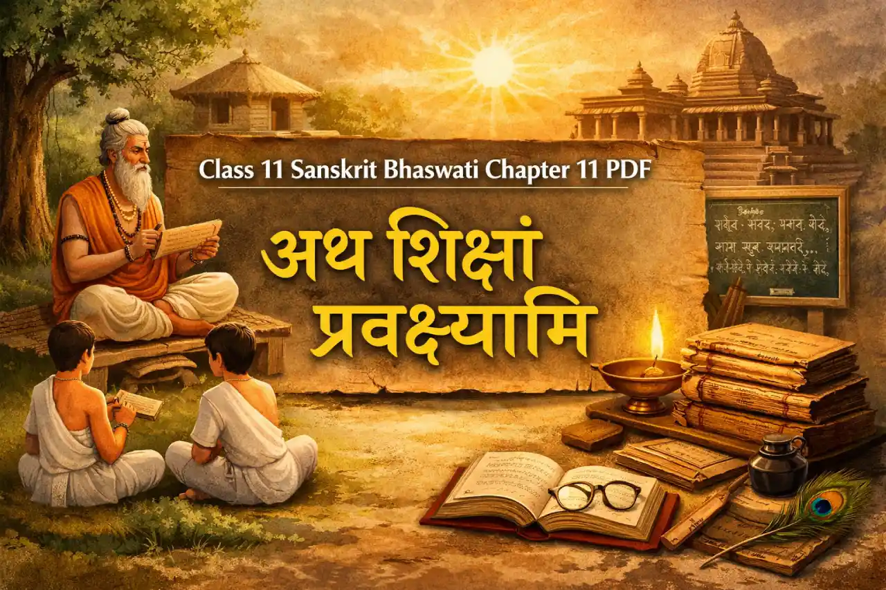 Class 11 Sanskrit Bhaswati Chapter 11 PDF: अथ शिक्षां प्रवक्ष्यामि