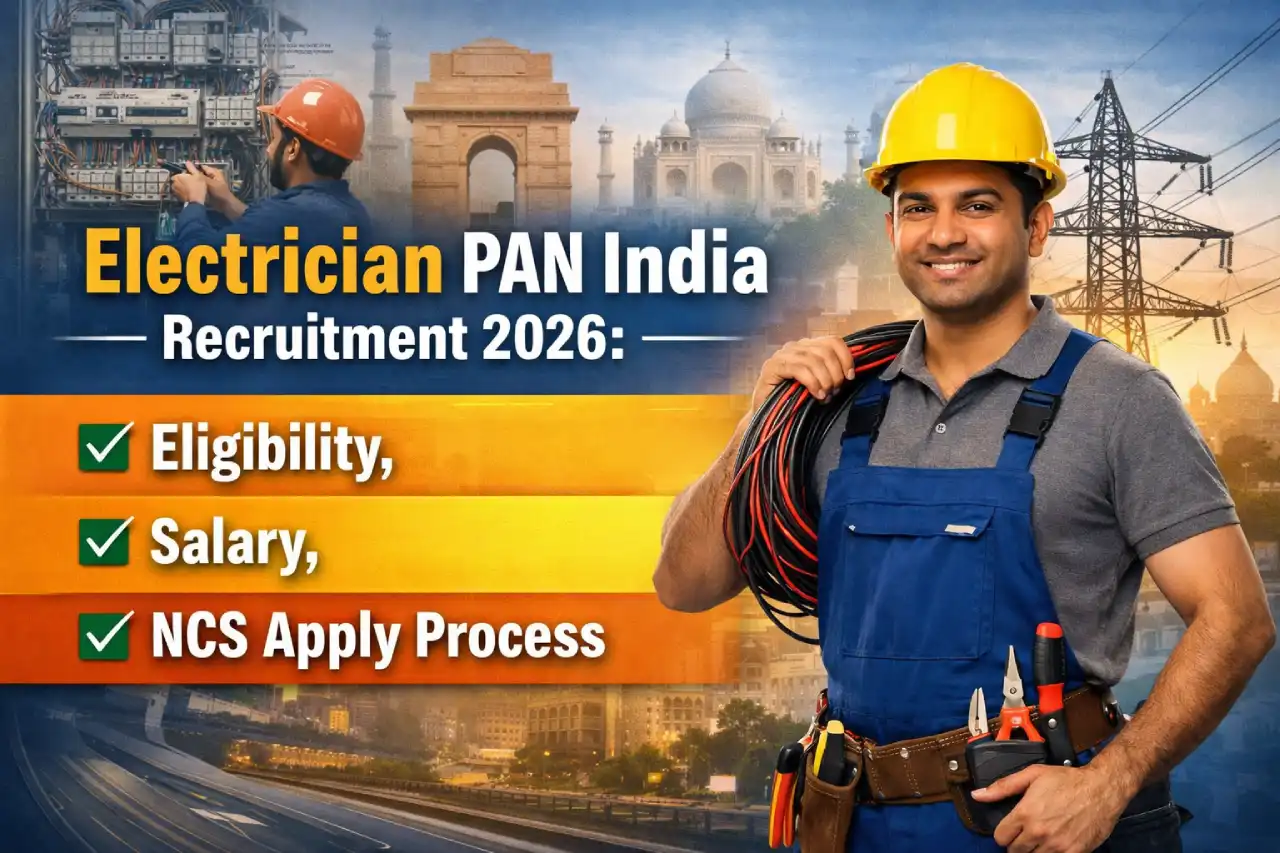 Electrician PAN India Recruitment 2026: Eligibility, Salary and NCS Apply Process
