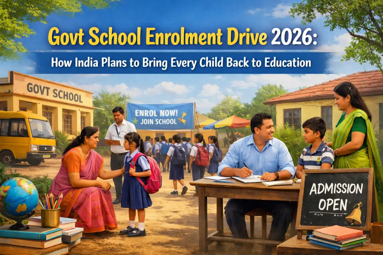 Govt School Enrolment Drive 2026: How India Plans to Bring Every Child Back to Education