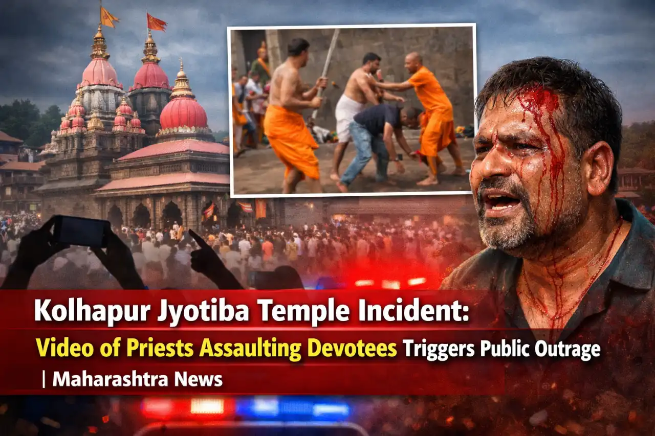 Kolhapur Jyotiba Temple Incident: Video of Priests Assaulting Devotees Triggers Public Outrage | Maharashtra News