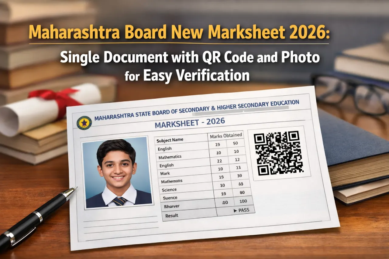 Maharashtra Board New Marksheet 2026: Single Document with QR Code and Photo for Easy Verification