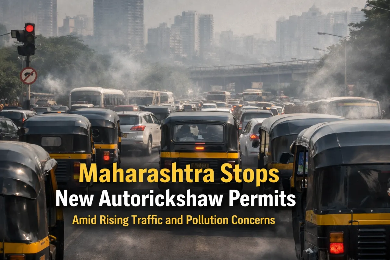 Maharashtra Stops New Autorickshaw Permits Amid Rising Traffic and Pollution Concerns