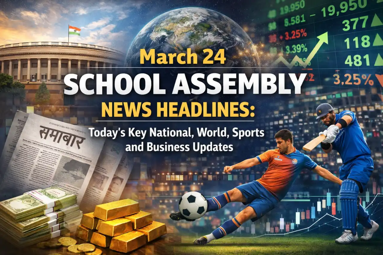 March 24 School Assembly News Headlines: Today’s Key National, World, Sports and Business Updates