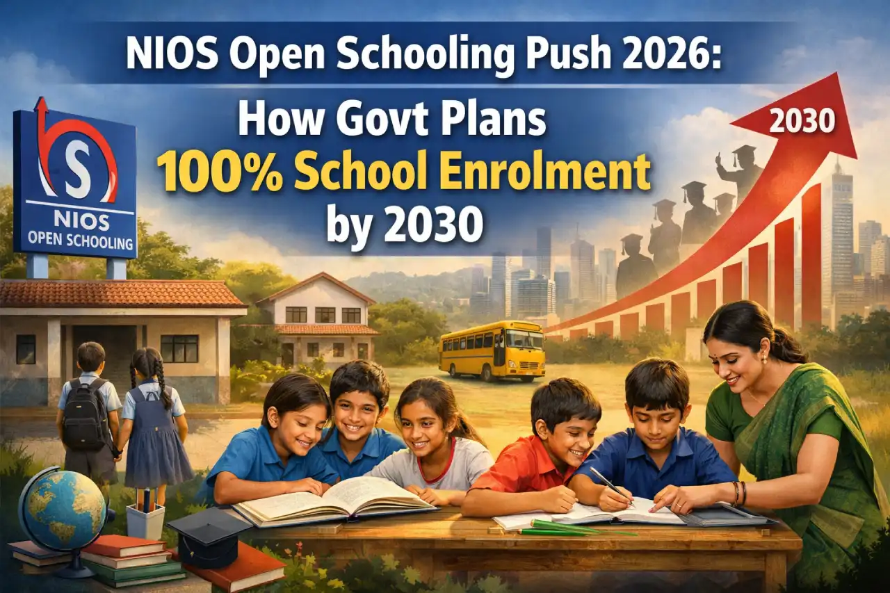 NIOS Open Schooling Push 2026: How Govt Plans 100% School Enrolment by 2030