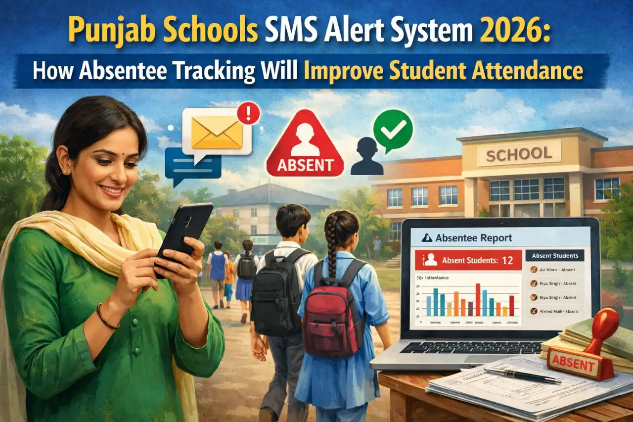 Punjab Schools SMS Alert System 2026: How Absentee Tracking Will Improve Student Attendance