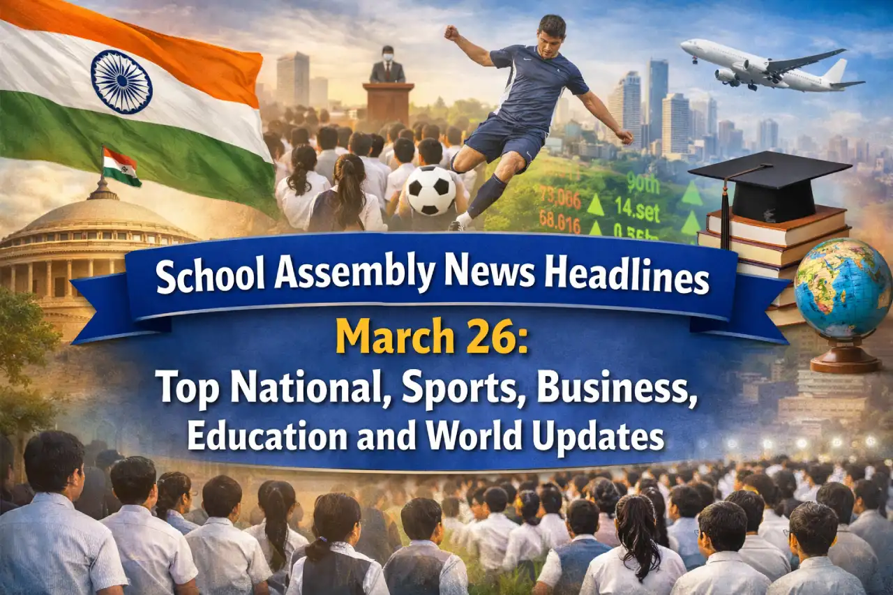 School Assembly News Headlines March 26: Top National, Sports, Business, Education and World Updates