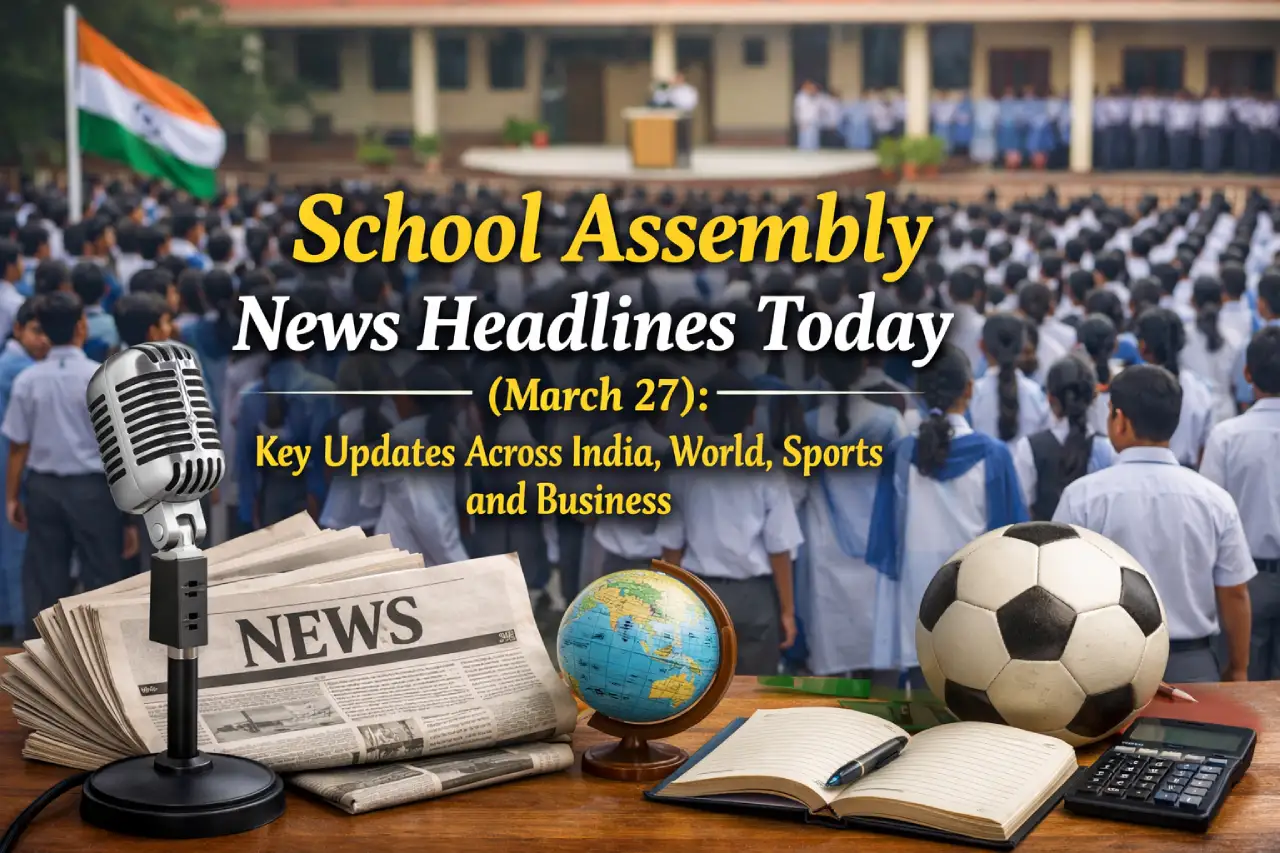 School Assembly News Headlines Today (March 27): Key Updates Across India, World, Sports and Business