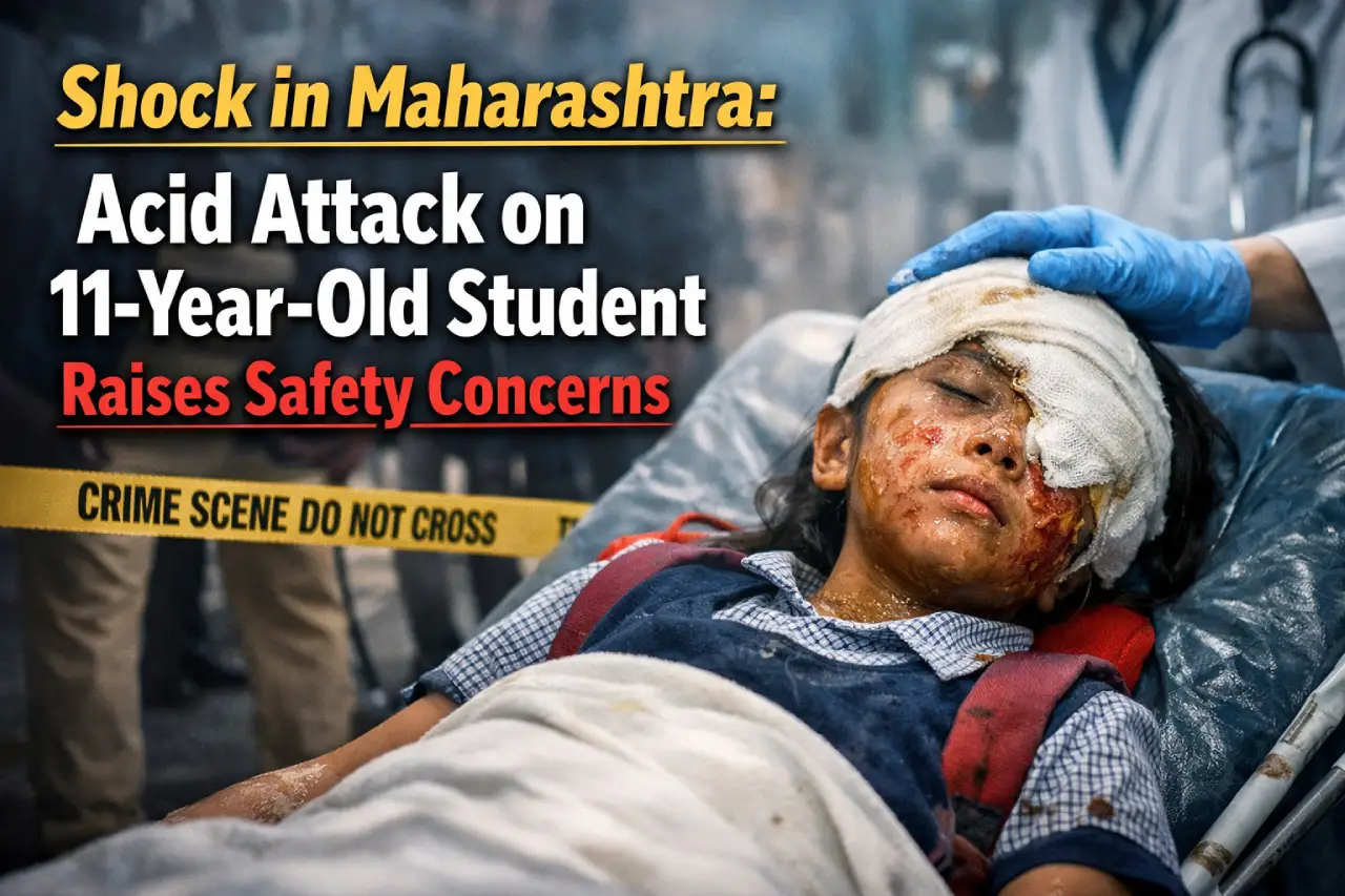 Shock in Maharashtra: Acid Attack on 11-Year-Old Student Raises Safety Concerns