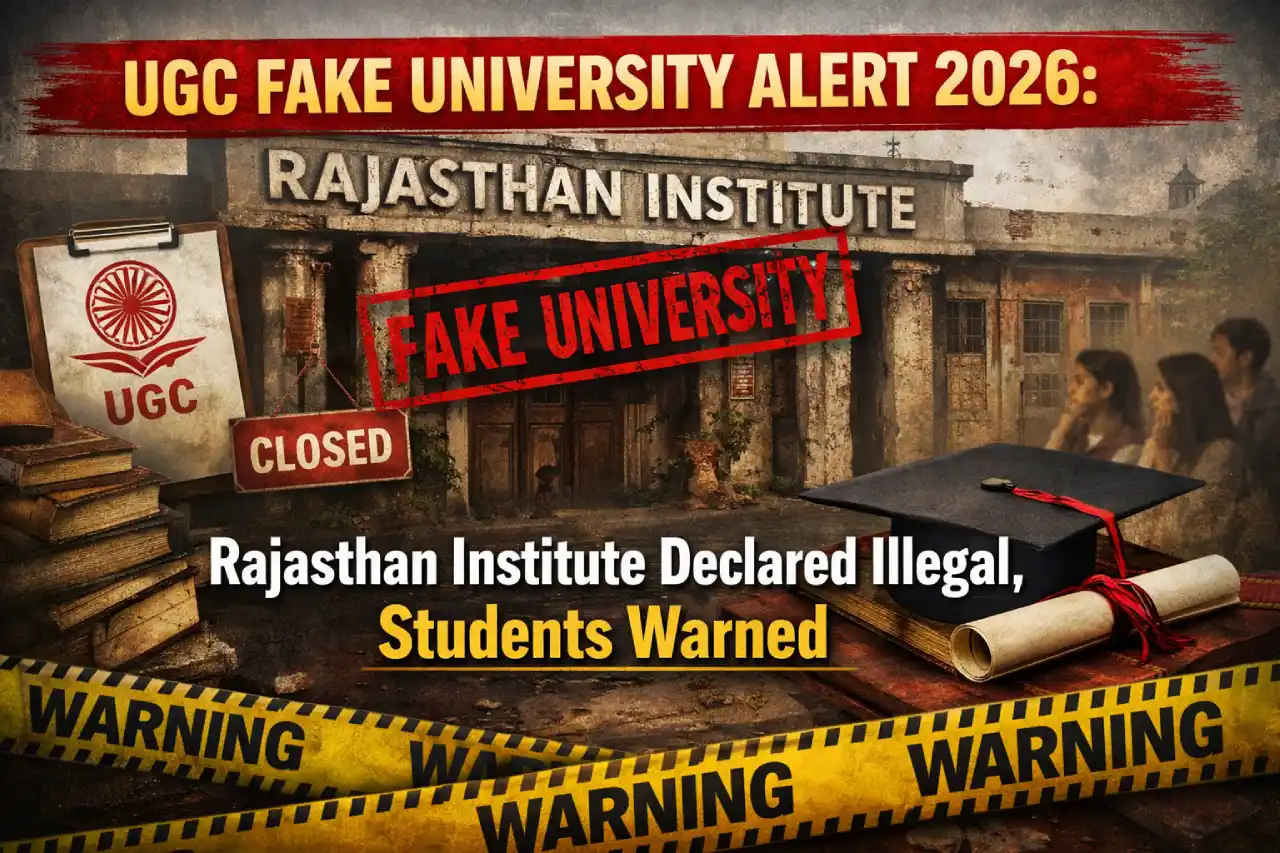 UGC Fake University Alert 2026: Rajasthan Institute Declared Illegal, Students Warned