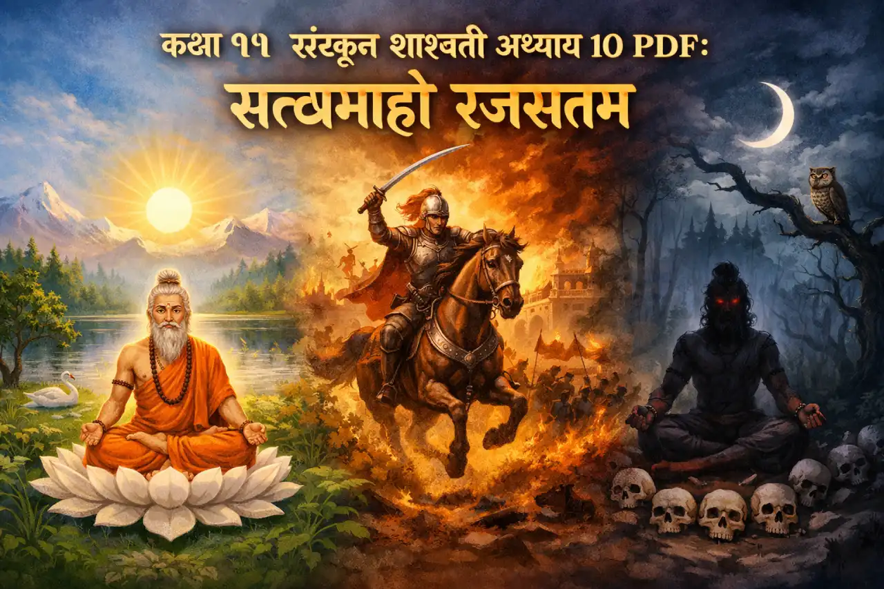 Class 11 Sanskrit Shashwati Chapter 10 PDF: सत्त्वमाहो रजस्तम
