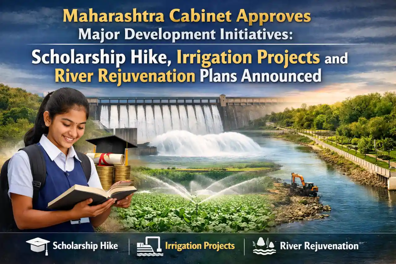 Maharashtra Cabinet Approves Major Development Initiatives: Scholarship Hike, Irrigation Projects and River Rejuvenation Plans Announced