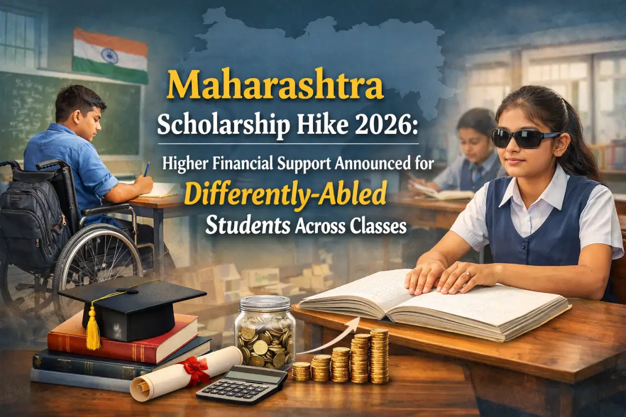 Maharashtra Scholarship Hike 2026: Higher Financial Support Announced for Differently-Abled Students Across Classes
