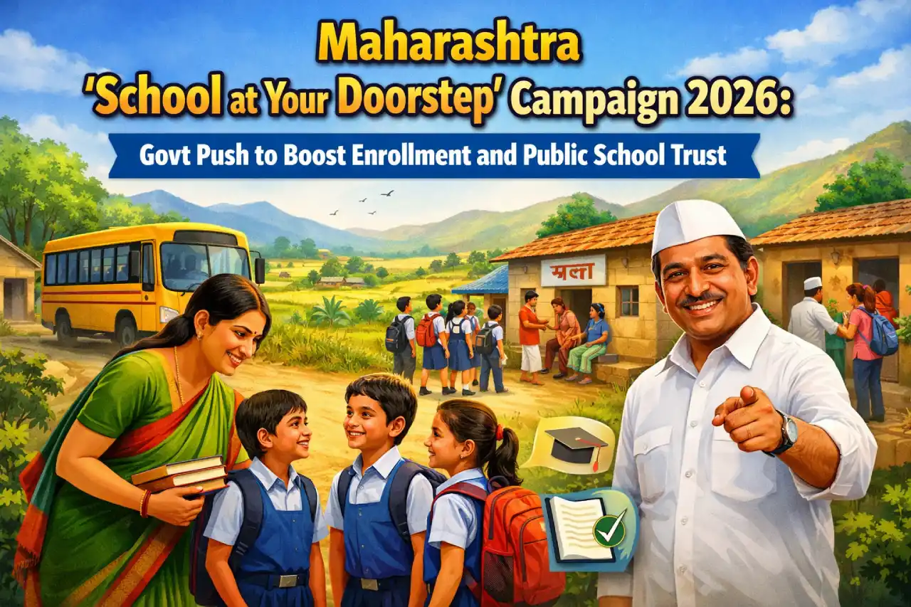 Maharashtra ‘School at Your Doorstep’ Campaign 2026: Govt Push to Boost Enrollment and Public School Trust