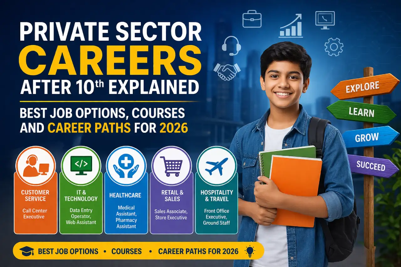 Private Sector Careers After 10th Explained: Best Job Options, Courses and Career Paths for 2026