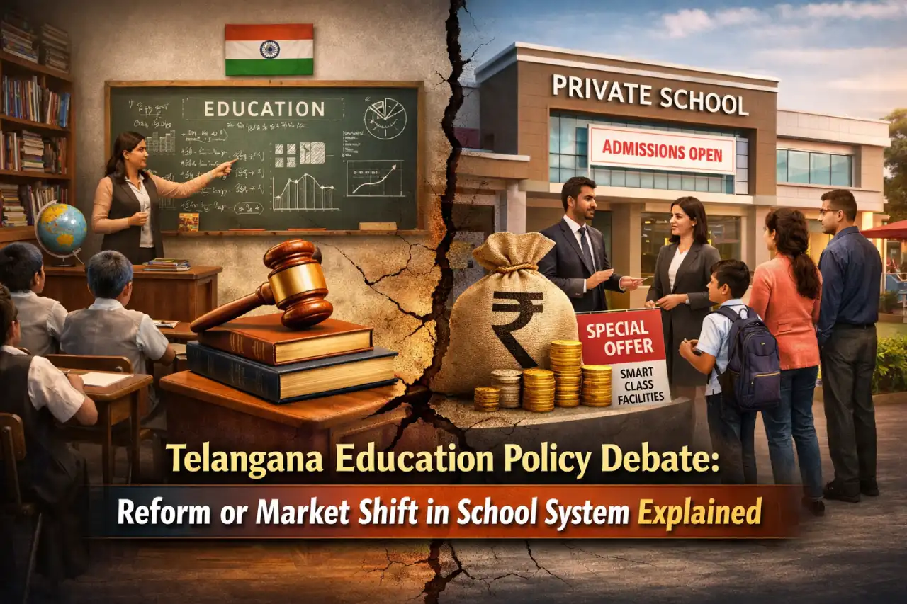 Telangana Education Policy Debate: Reform or Market Shift in School System Explained